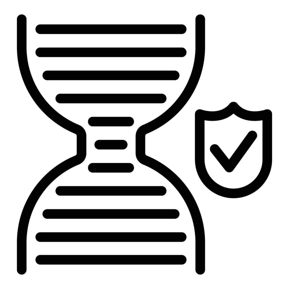 mooi zo Gezondheid dna icoon schets vector. geneeskunde test vector