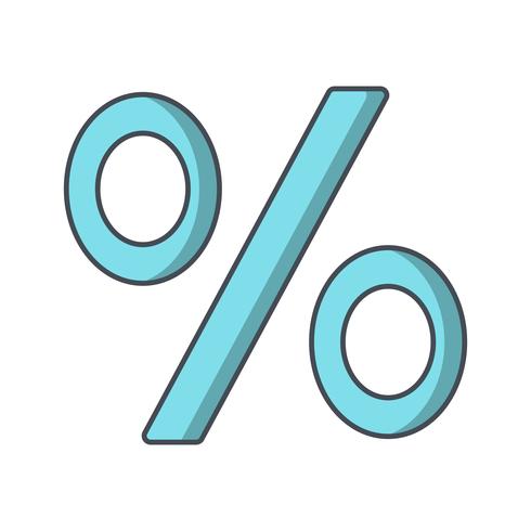 percentage vector pictogram