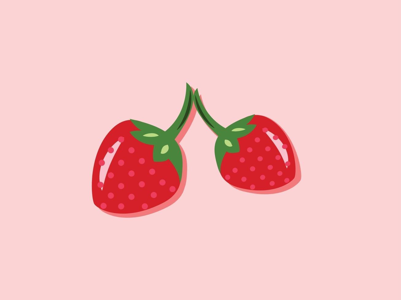 illustratie van aardbei, aardbeifruit vector