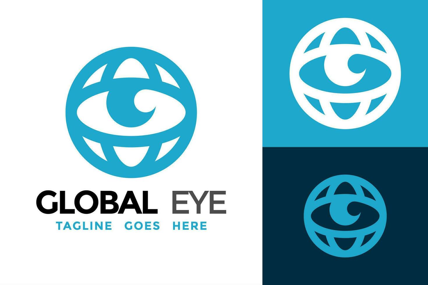 globaal oog logo ontwerp vector symbool icoon illustratie