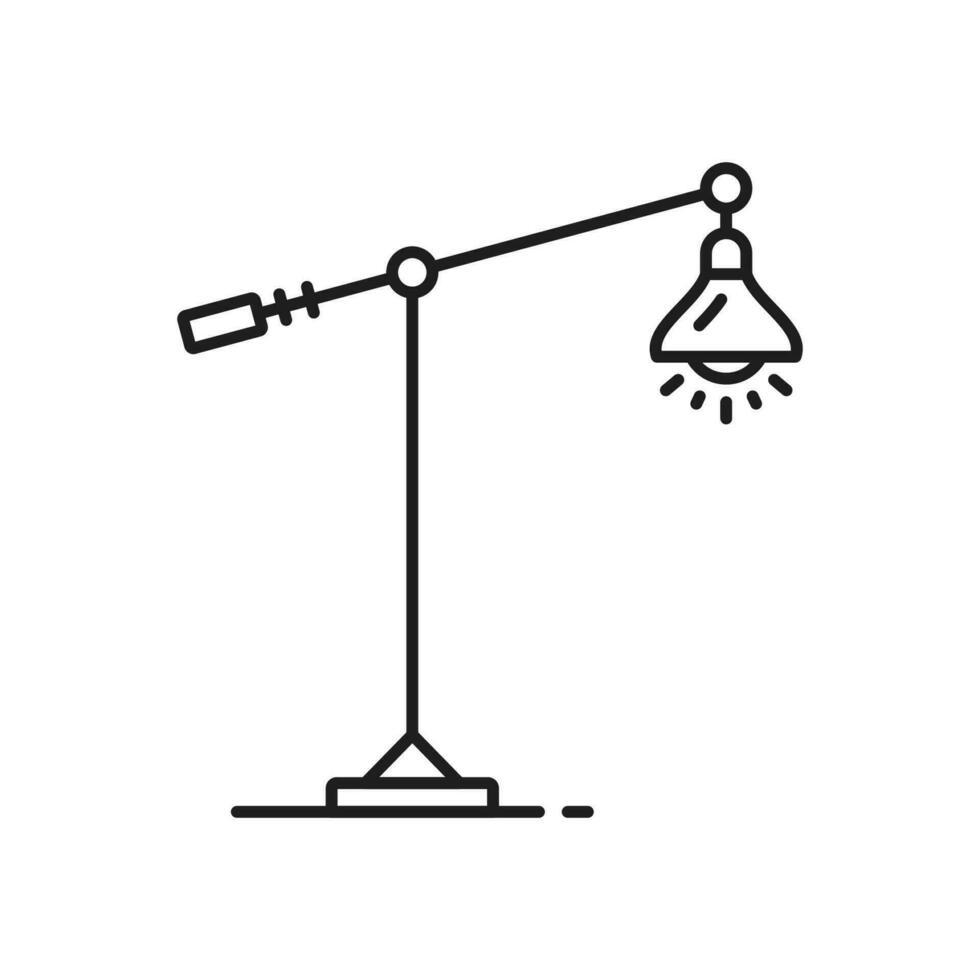 verdieping lamp lijn icoon, verlichting en licht armatuur vector