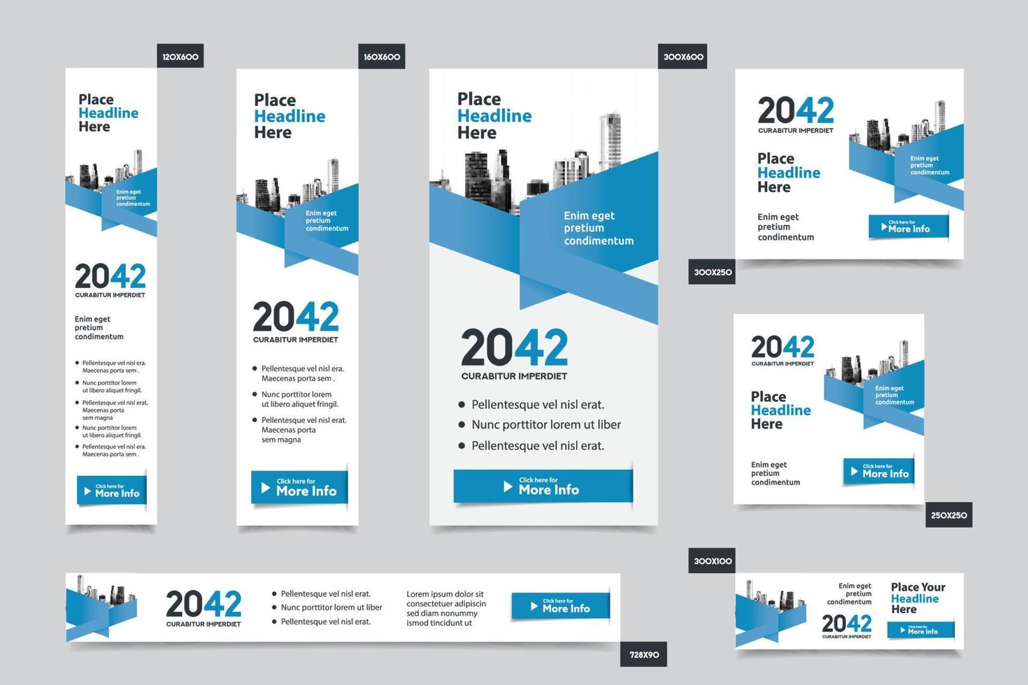 stad achtergrond corporate websjabloon voor spandoek in meerdere maten. eenvoudig aan te passen aan brochure, jaarverslag, tijdschrift, poster, corporate reclamemedia, flyer, website. vector