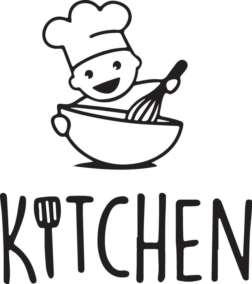 pret logo voor een voedsel blog bedrijf gefocust Aan kleuter en familie voeding en recepten. vector