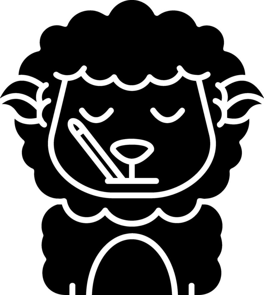 ziek glyph icoon vector