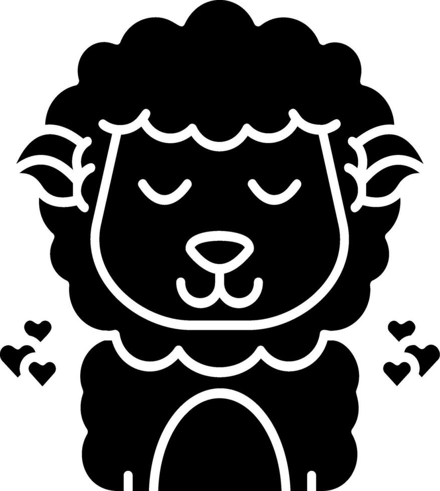 liefde glyph icoon vector