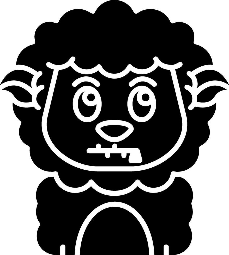 ingepakt glyph icoon vector