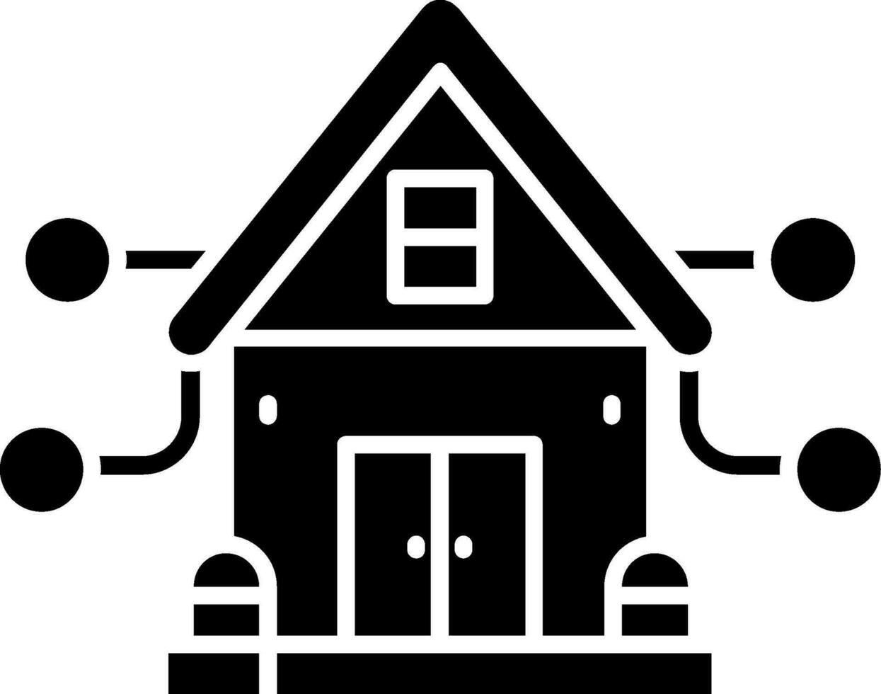 huis glyph icoon vector