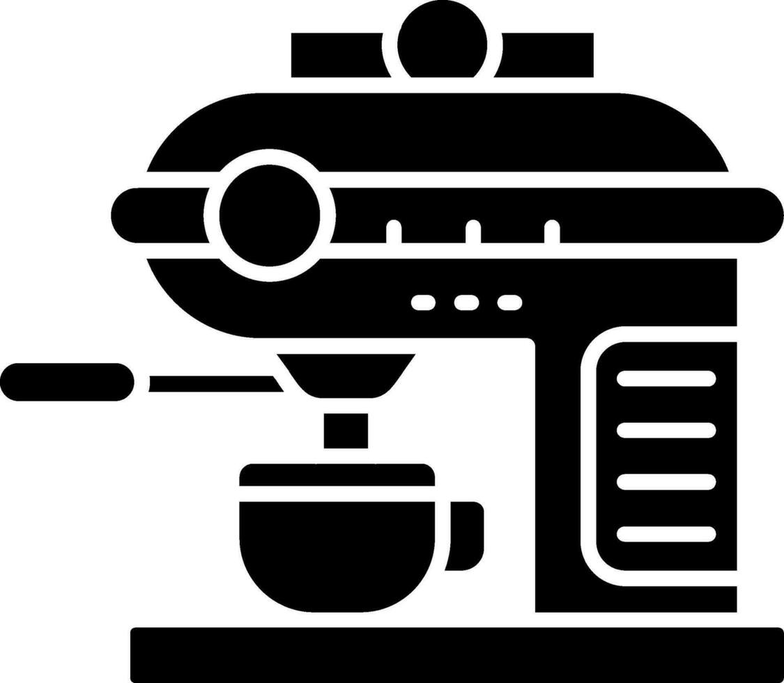 koffie machine glyph icoon vector