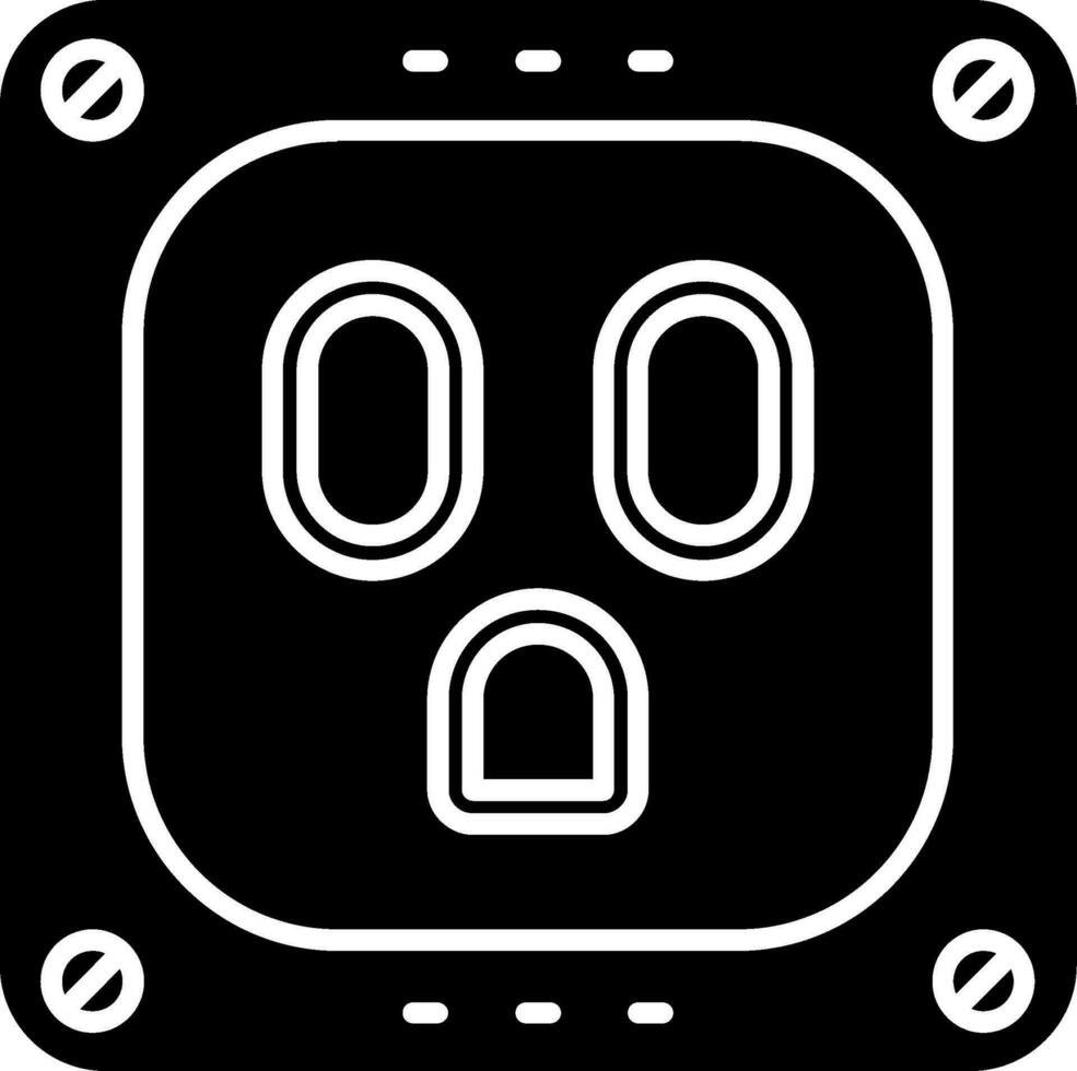 socket glyph-pictogram vector