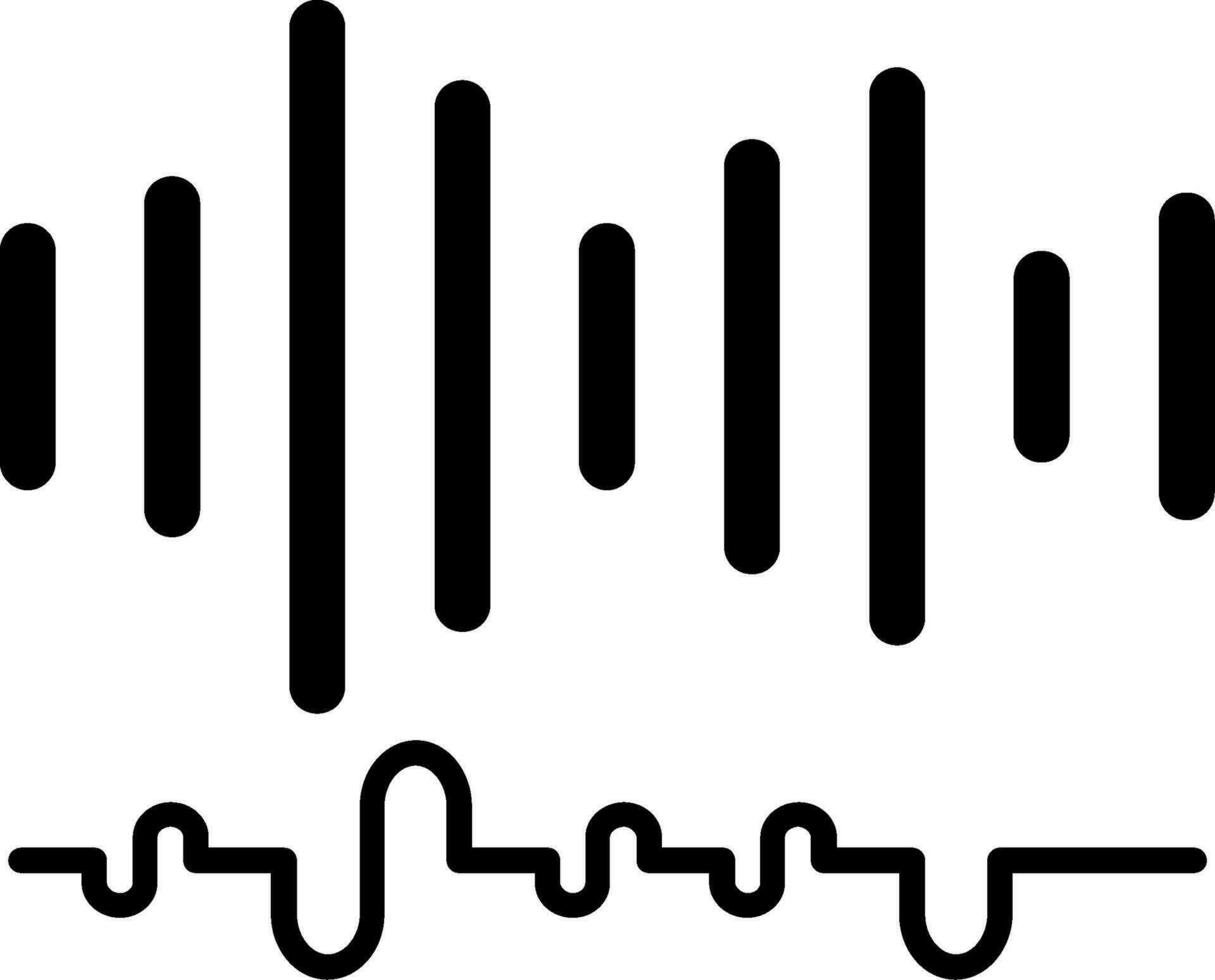 audio glyph-pictogram vector