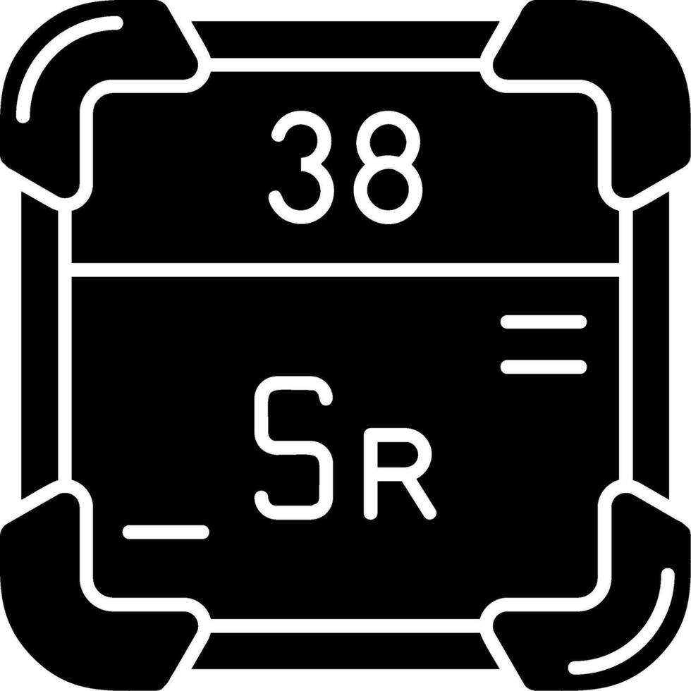 strontium glyph icoon vector