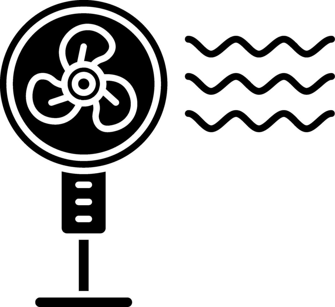 voetstuk ventilator glyph icoon vector