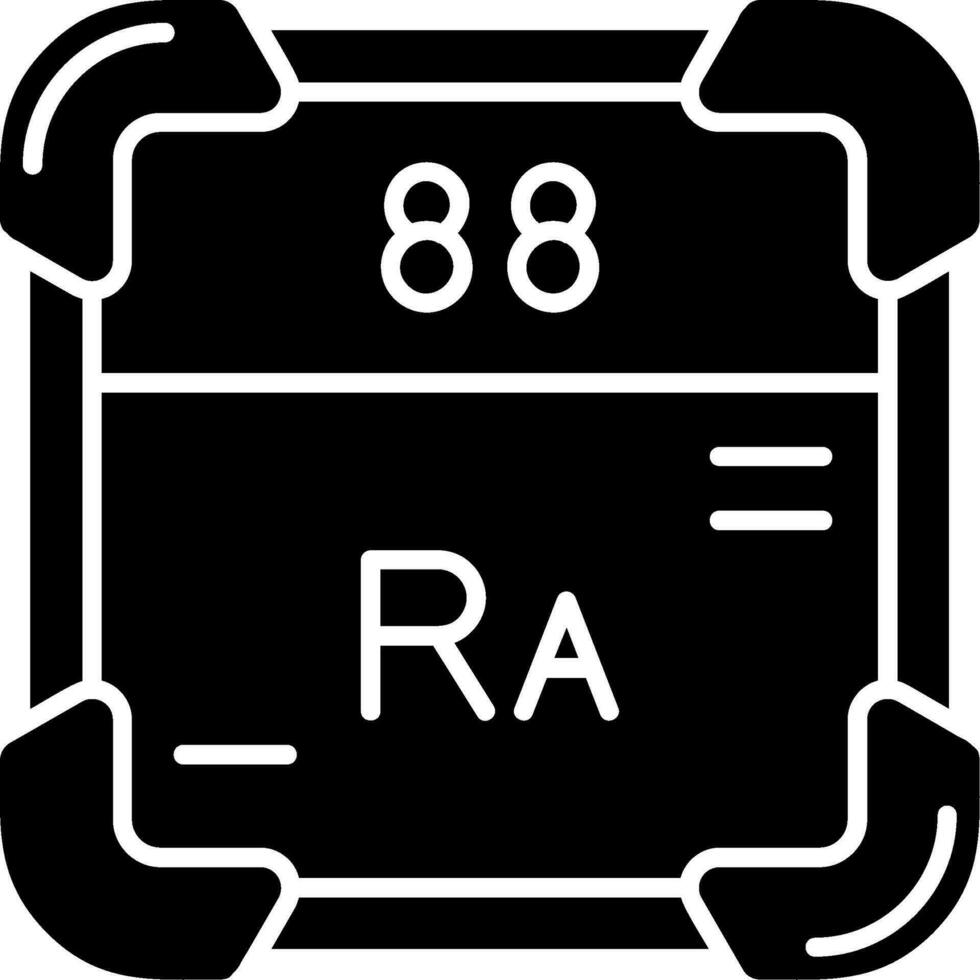 radium glyph icoon vector