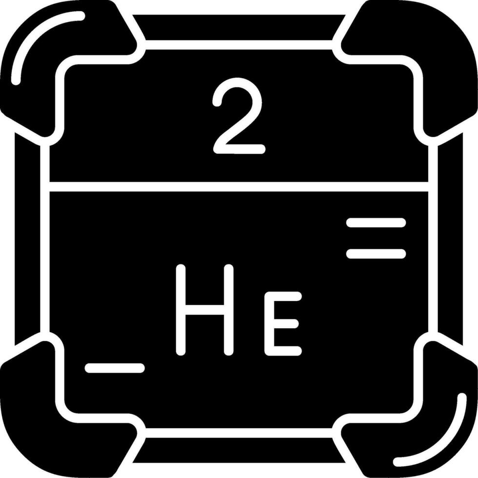 helium glyph icoon vector