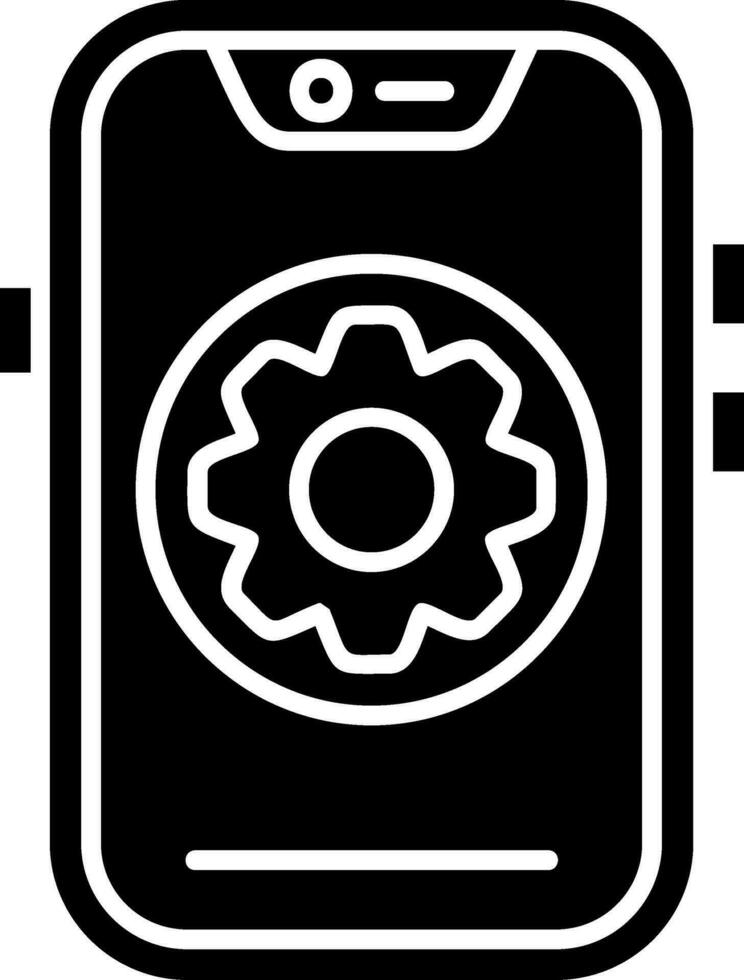 instellingen glyph-pictogram vector