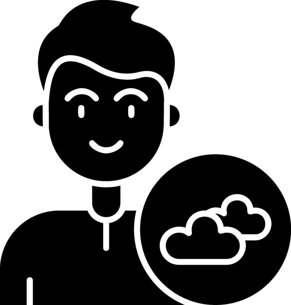 wolk glyph-pictogram vector