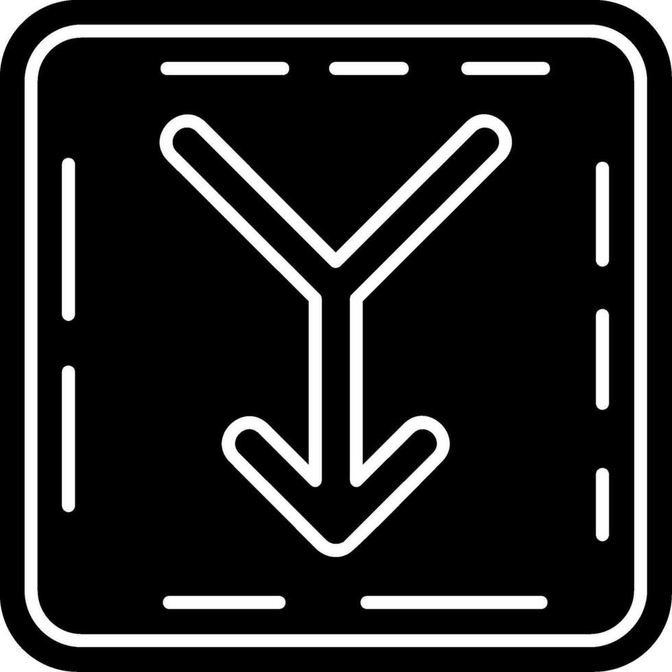 samenvoegen glyph icoon vector