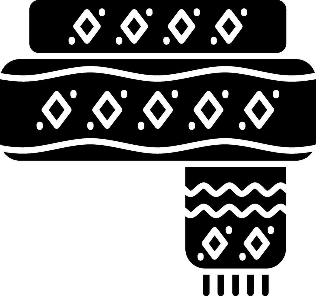 sjaal glyph icoon vector