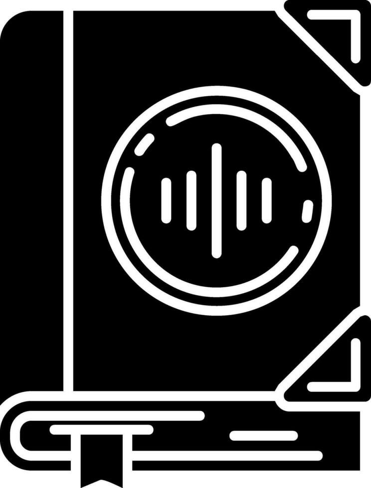 glyph-pictogram voor audioboek vector