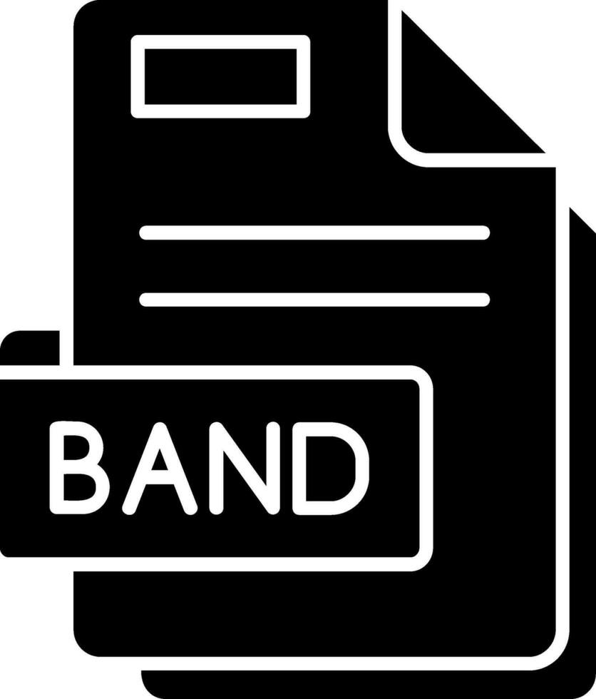 band glyph icoon vector