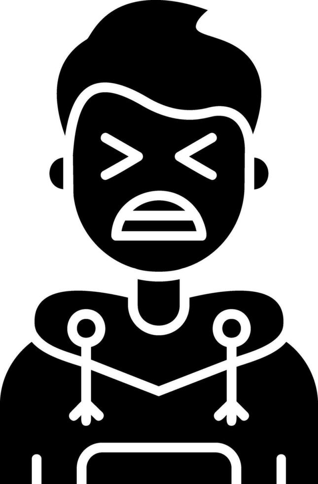 angst glyph icoon vector