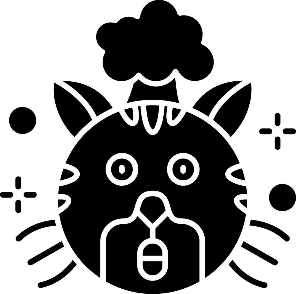 exploderend glyph icoon vector