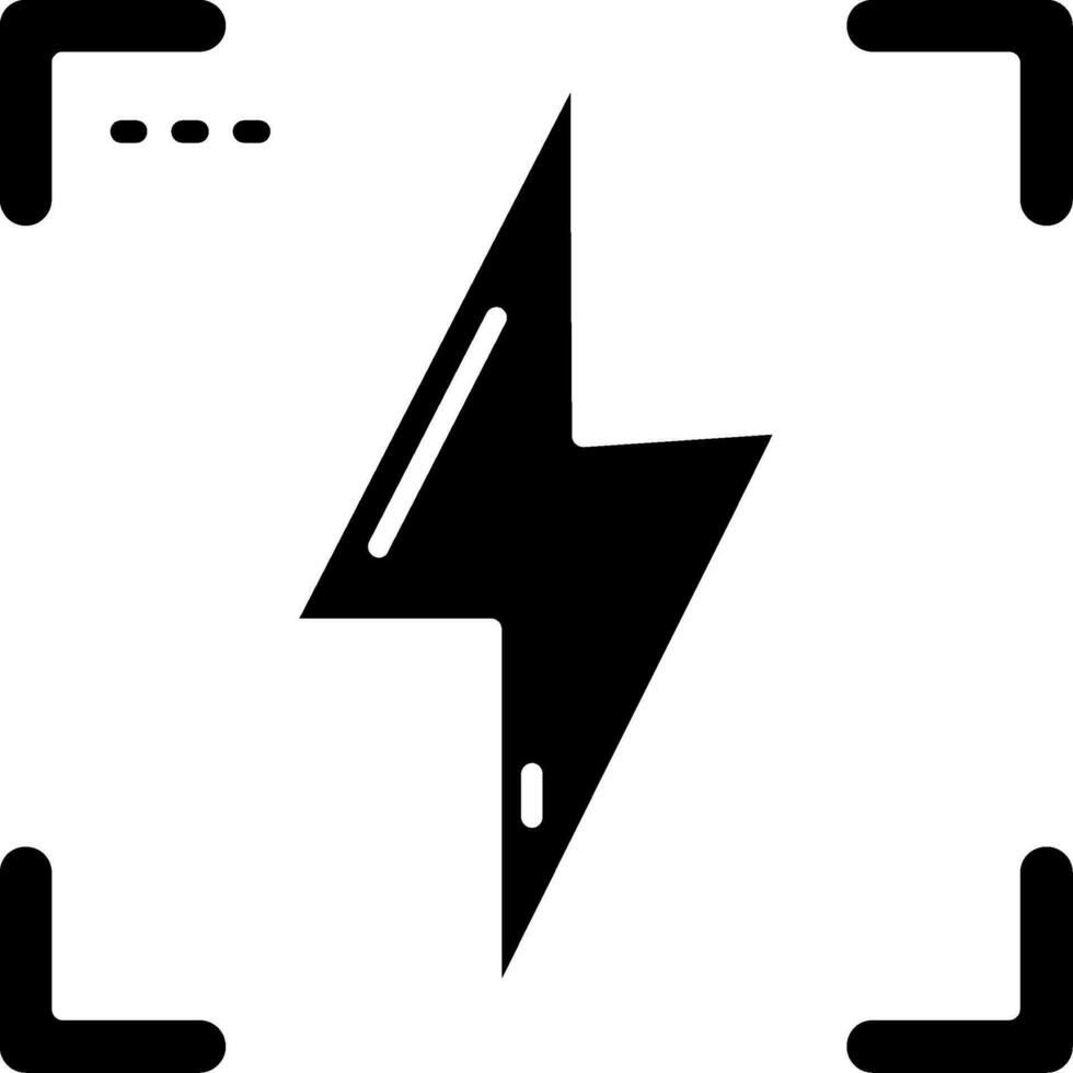 flash glyph icoon vector