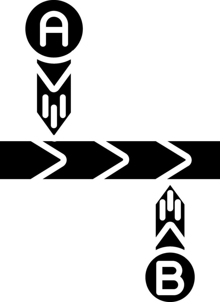 tijdlijn glyph-pictogram vector