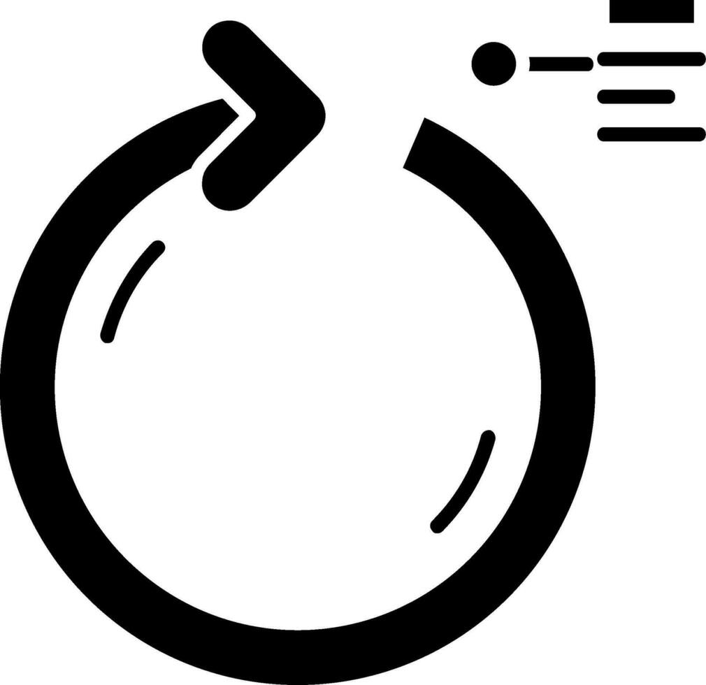 circulaire pijl glyph icoon vector