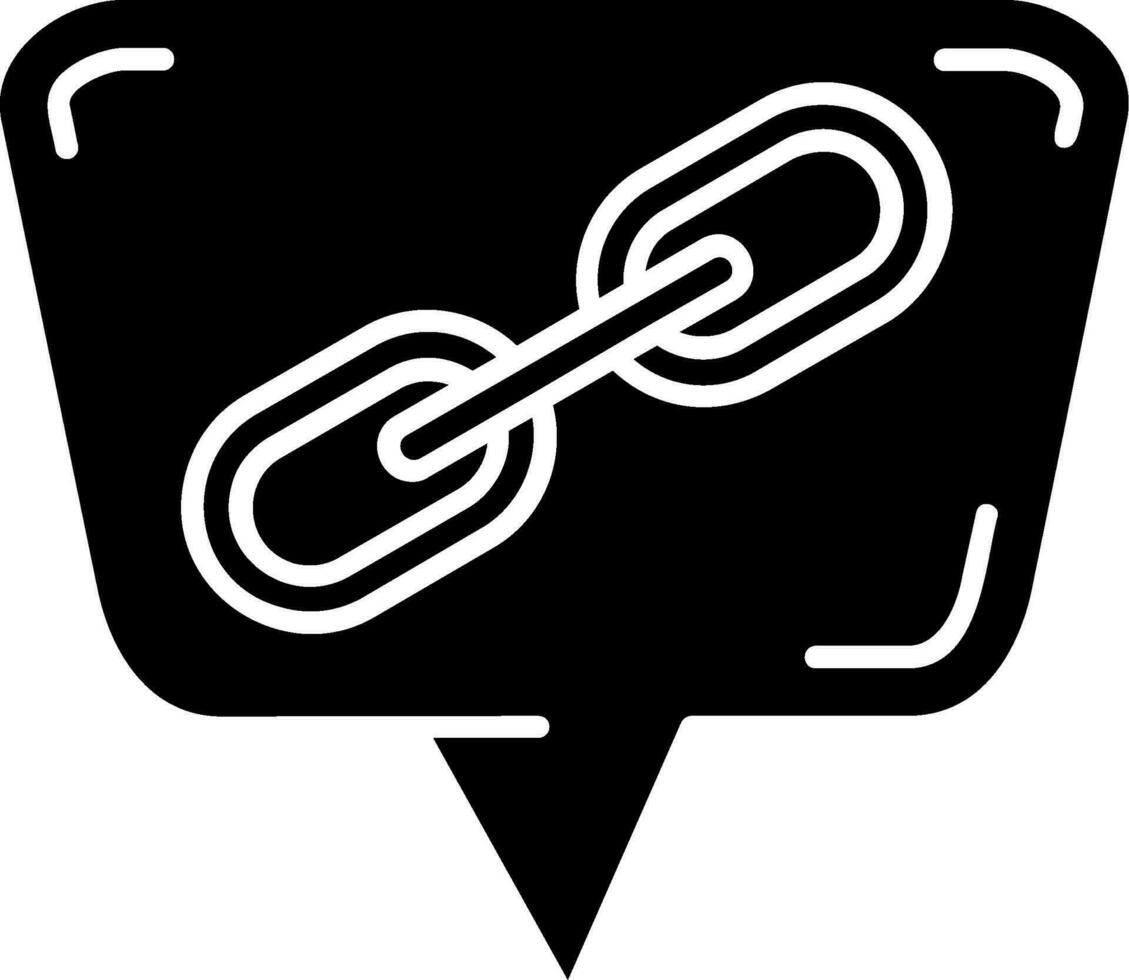 link glyph-pictogram vector