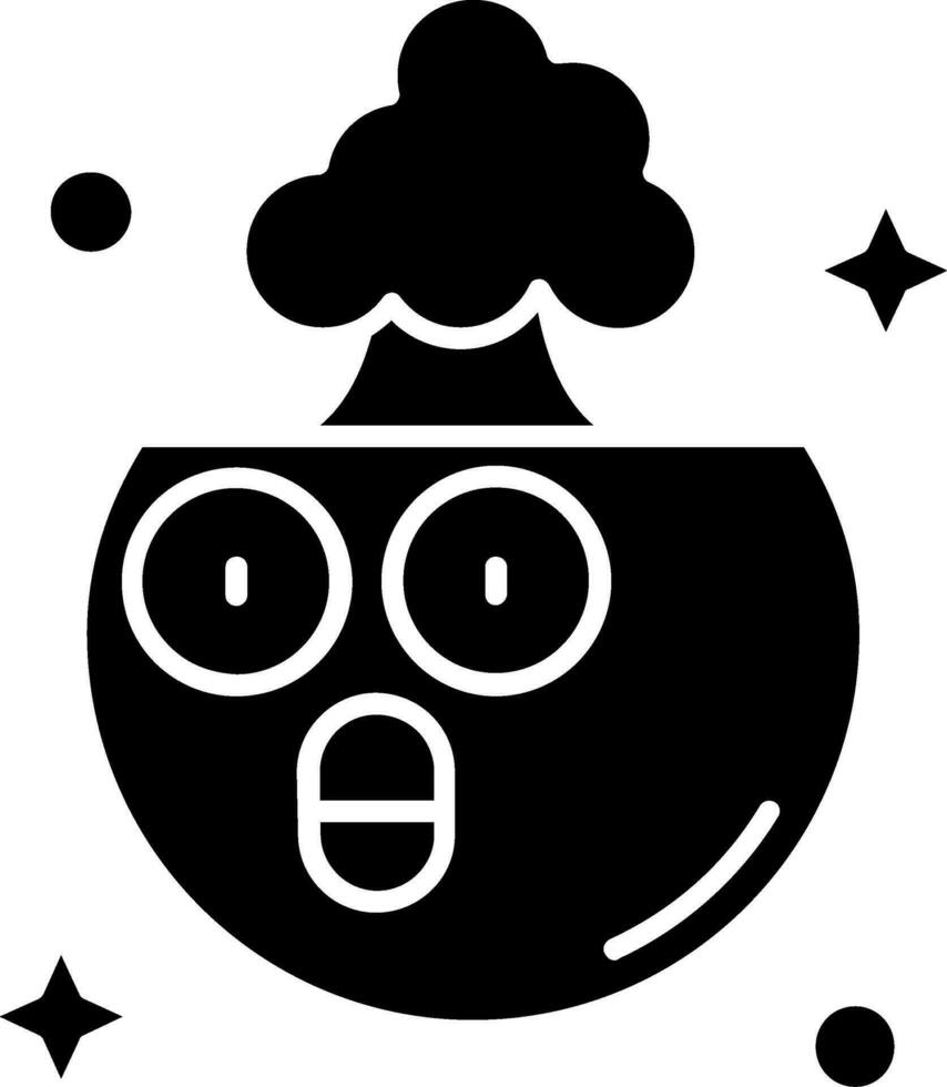 exploderend glyph icoon vector