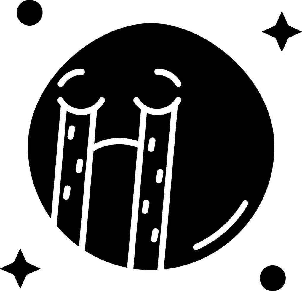 huilen glyph icoon vector