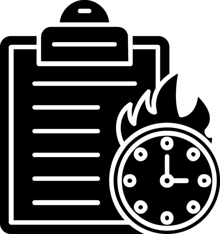 deadline glyph-pictogram vector