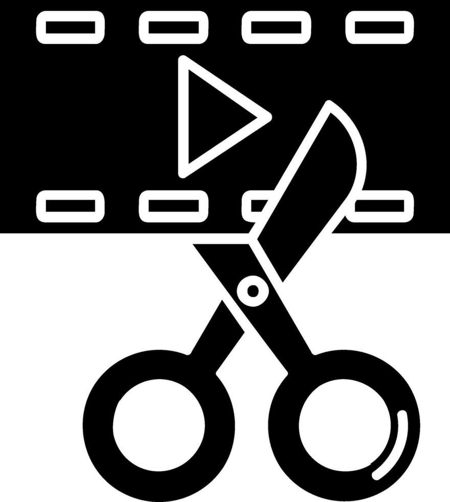 video editor glyph icoon vector