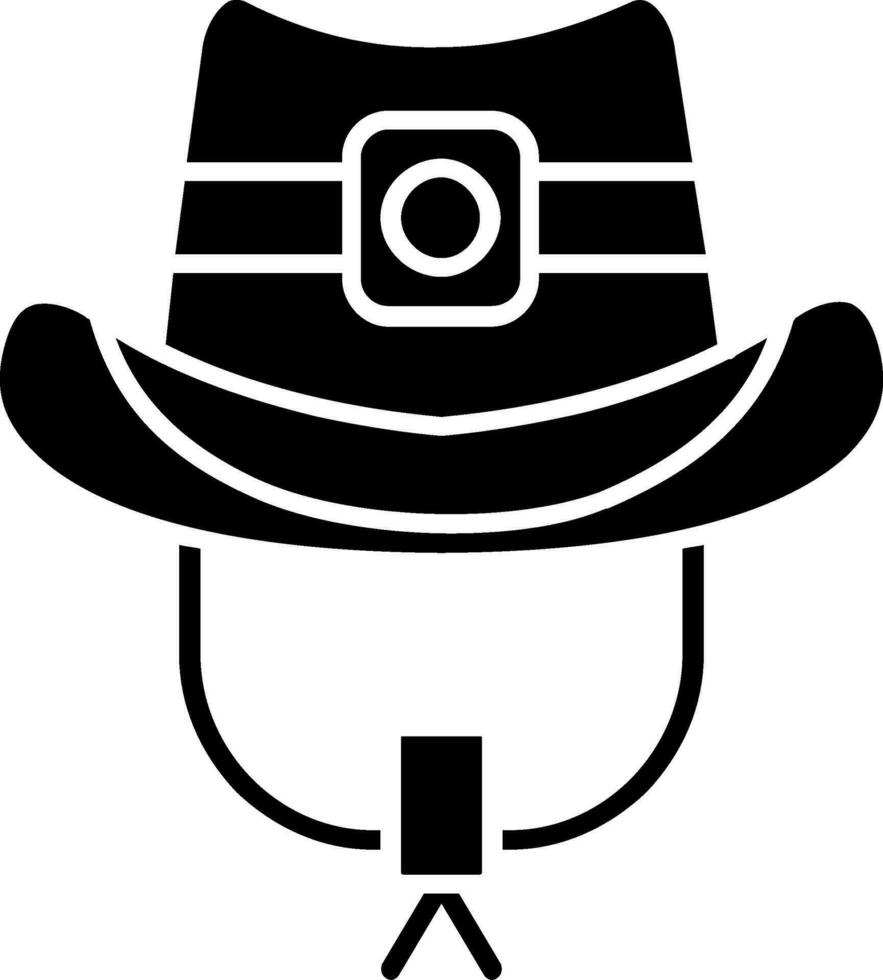 cowboyhoed glyph icoon vector