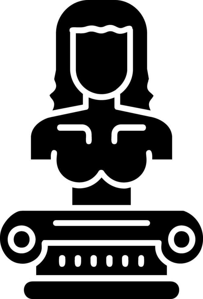 beeldhouwwerk glyph icoon vector