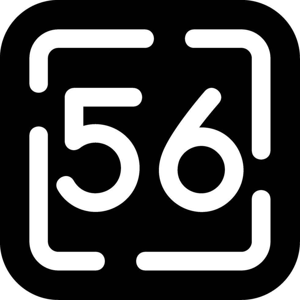 vijftig zes glyph icoon vector