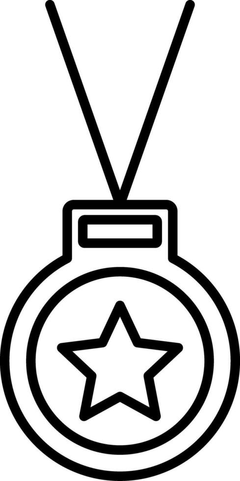 medaille lijn icoon vector