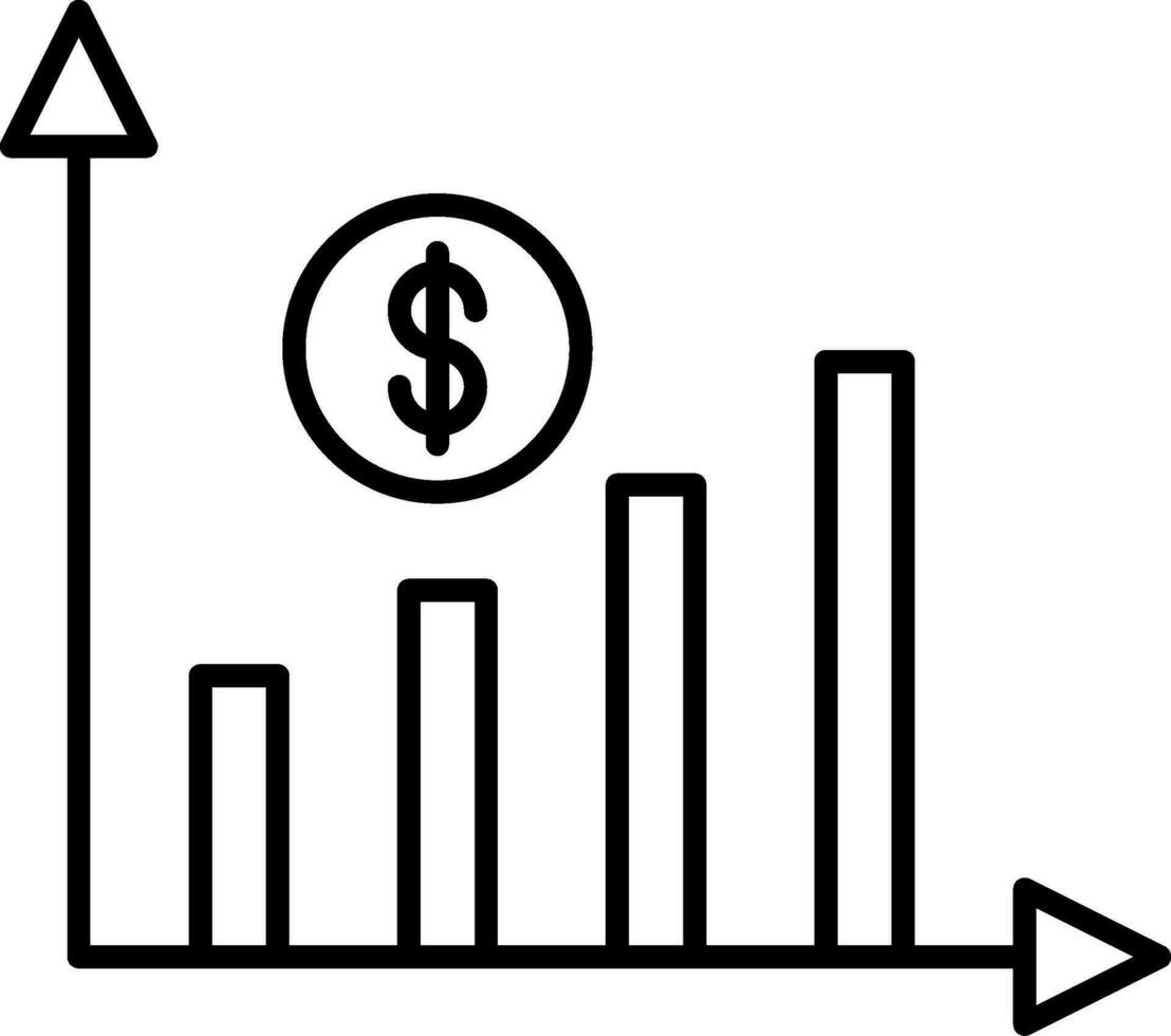 pictogram inkomstenlijn vector