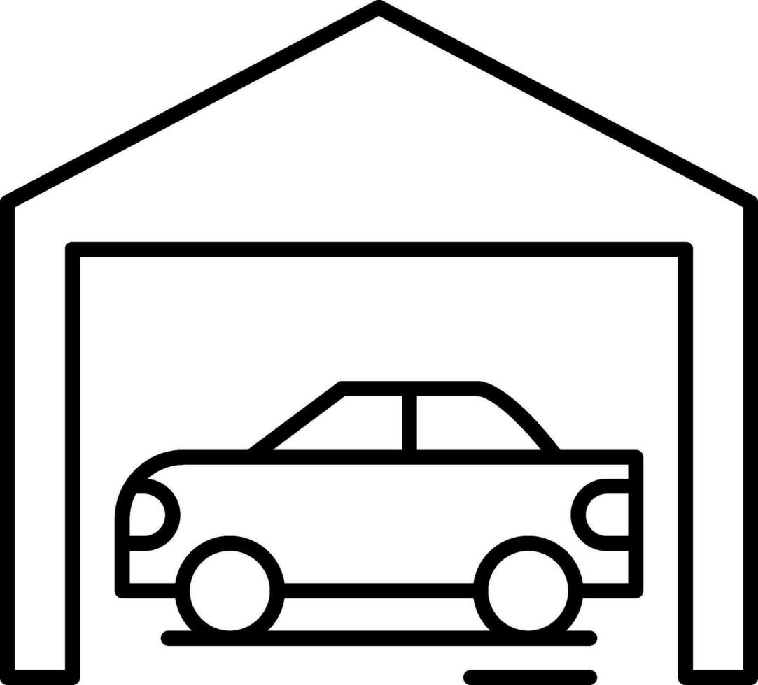 pictogram garagelijn vector