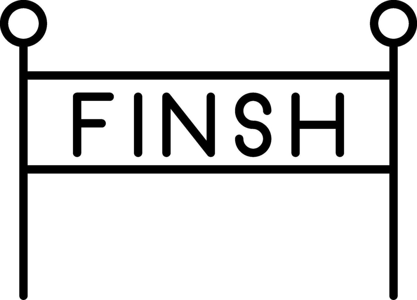 finish lijn icoon vector