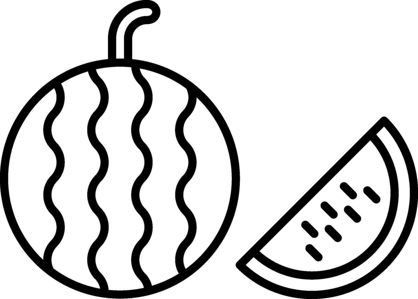 watermeloen lijn icoon vector