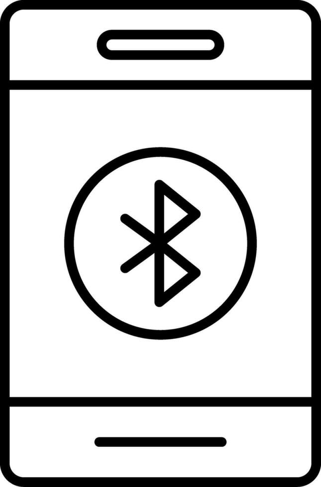bluetooth lijn icoon vector