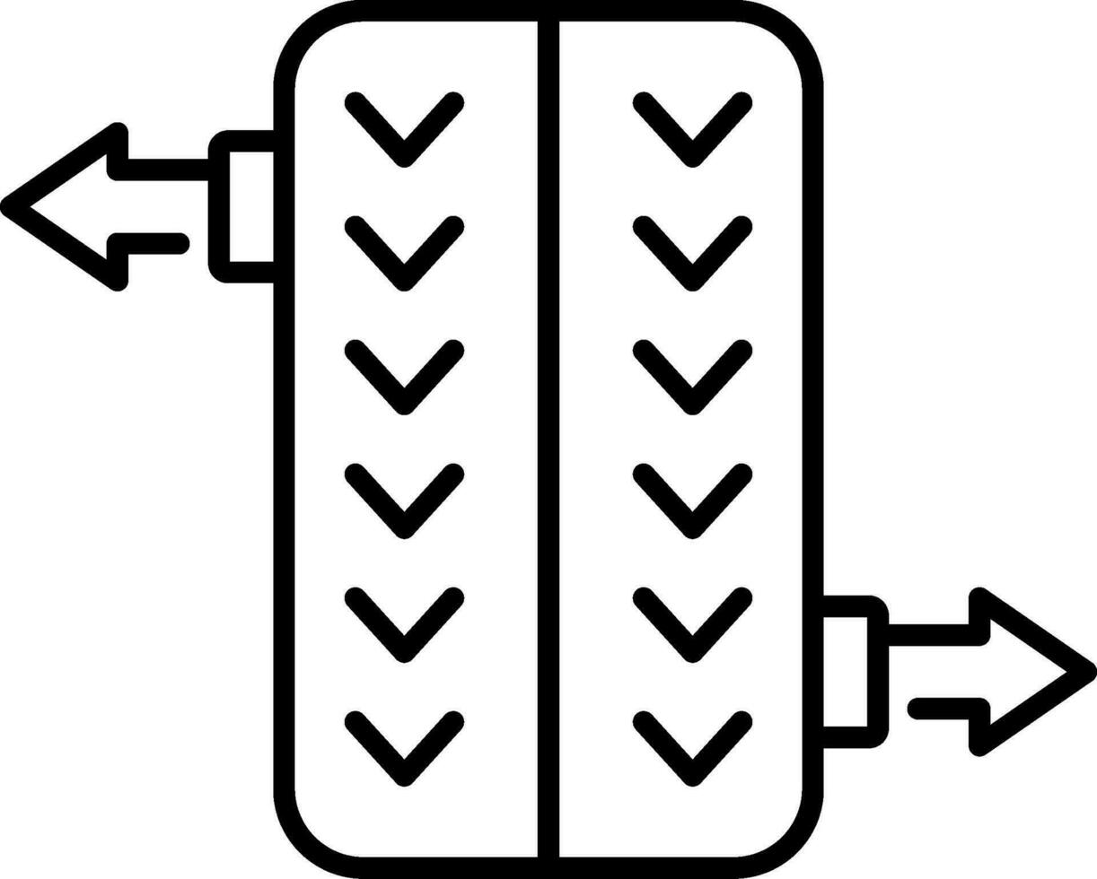 wiel uitlijning lijn icoon vector