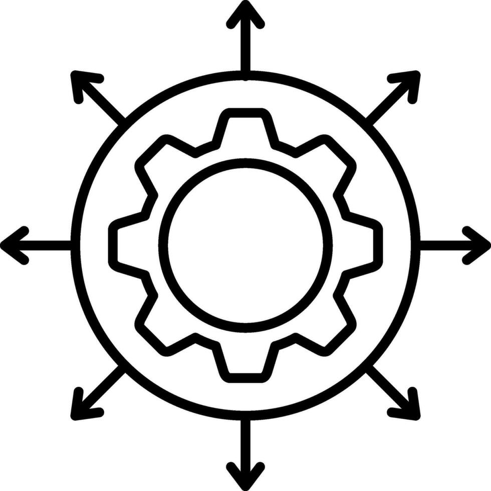 uitbreiding lijn icoon vector