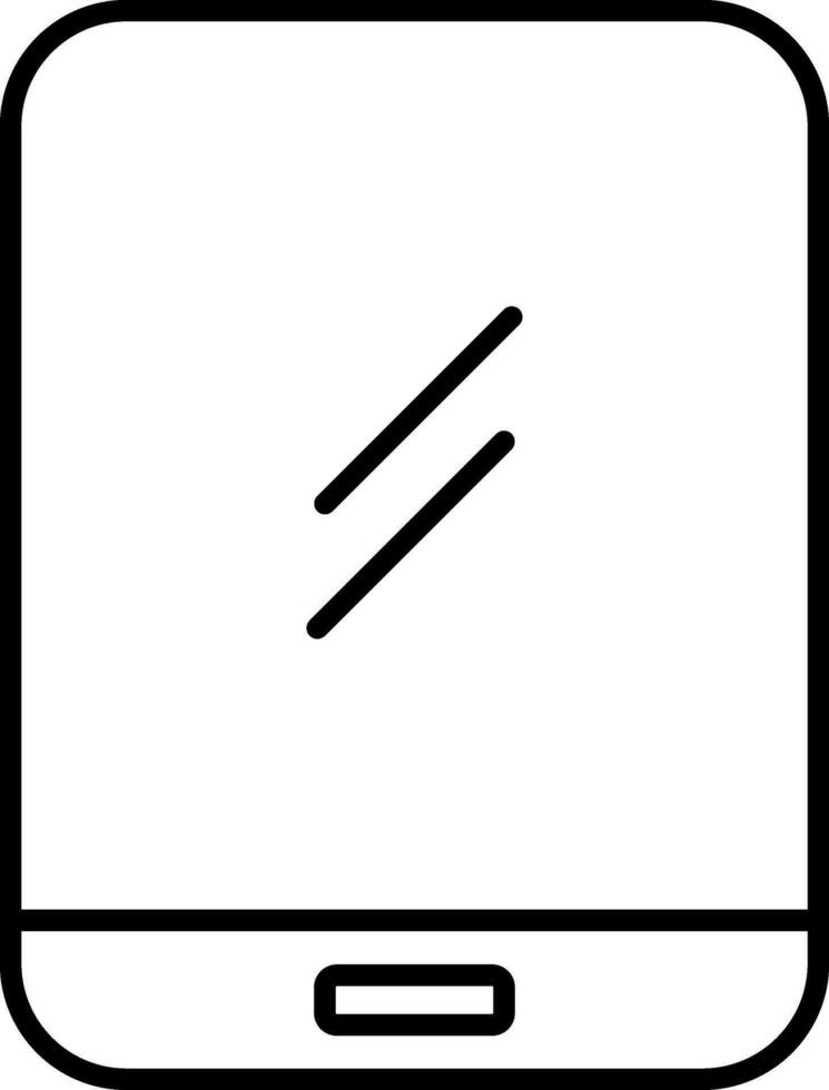 tablet lijn icoon vector