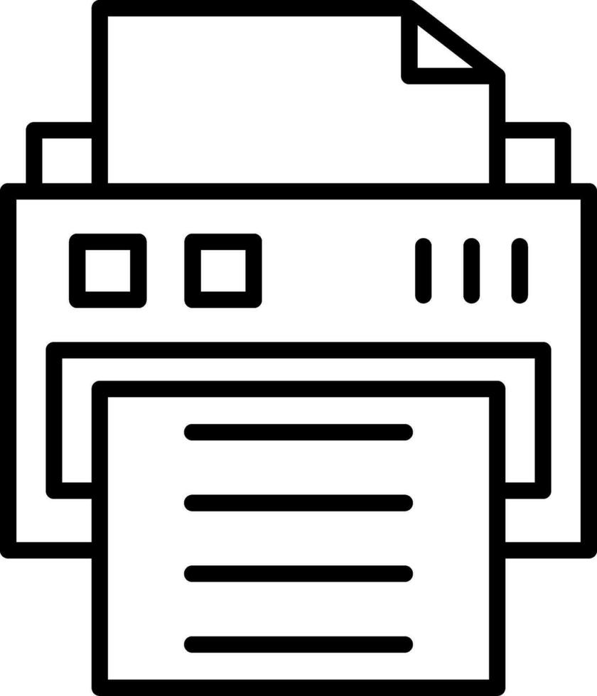 pictogram printerlijn vector