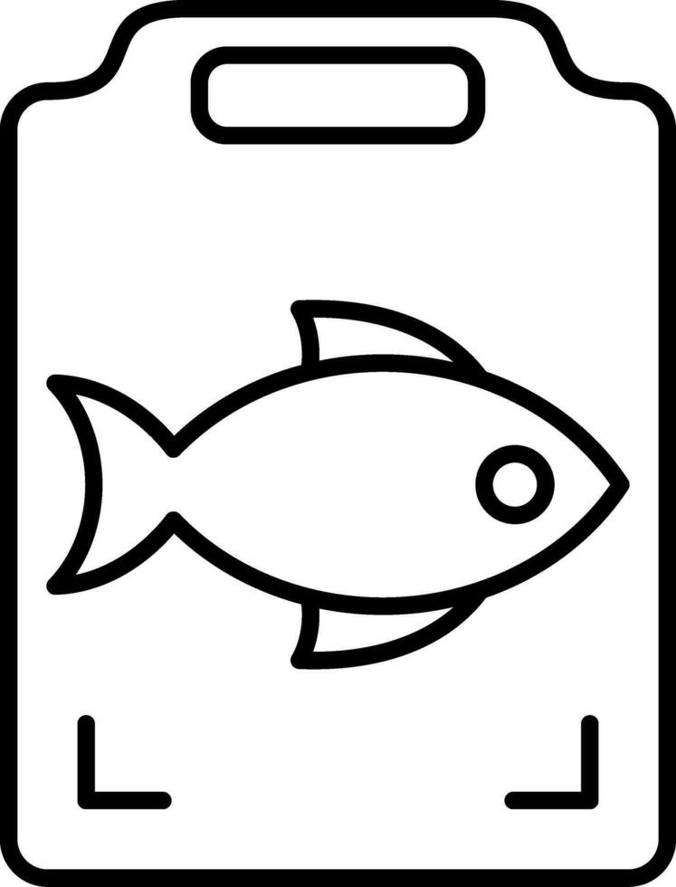 vis Koken lijn icoon vector