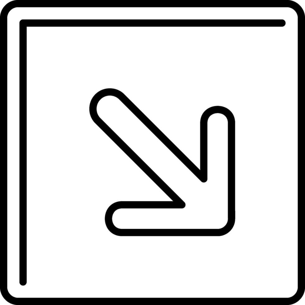pictogram rechts omlaag vector
