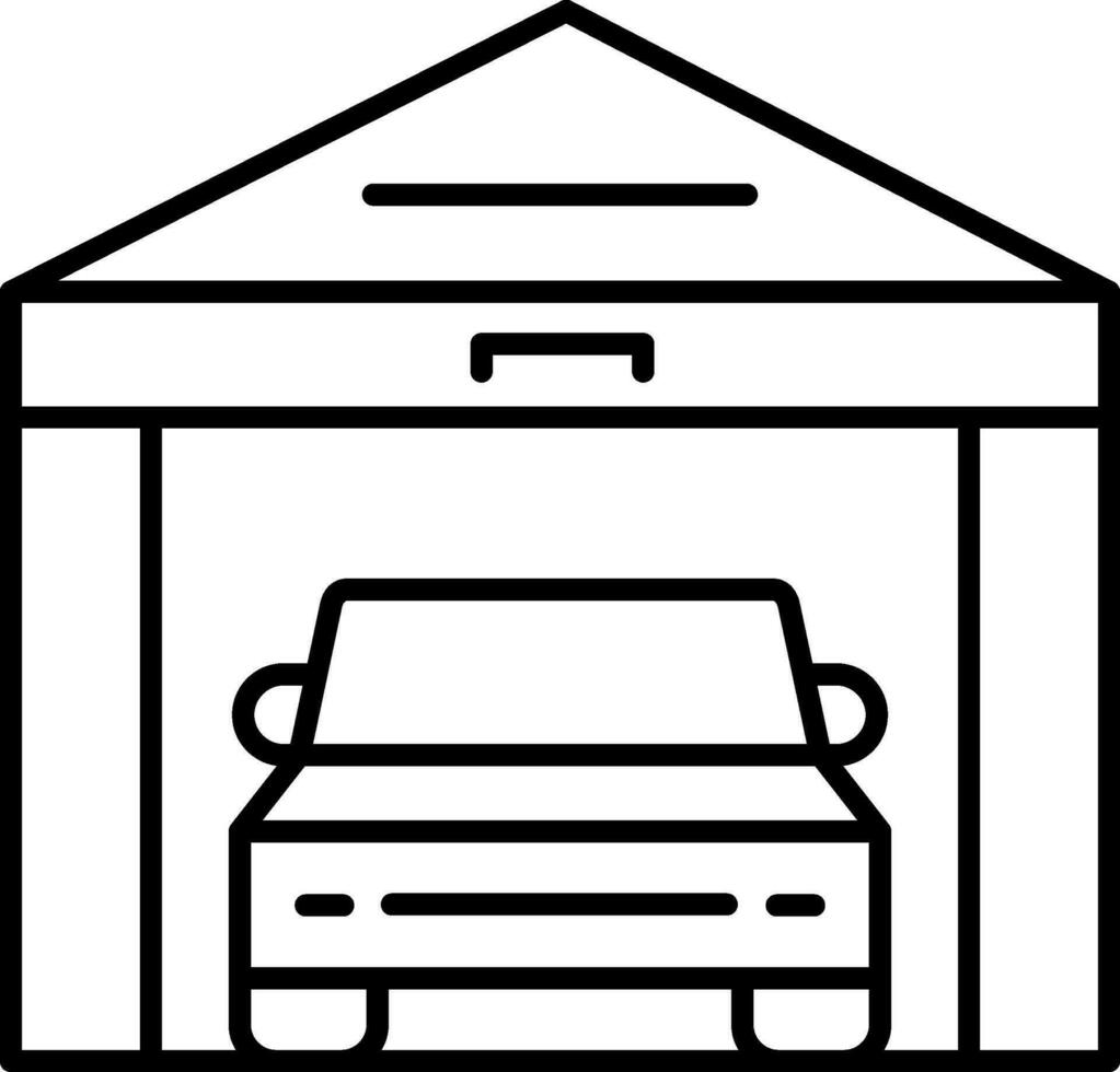 pictogram garagelijn vector
